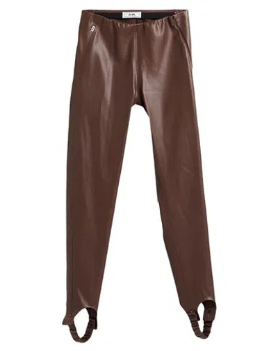 Jijil Woman Pants Chocolate Brown Size 6 Polyester, Polyurethane Coated