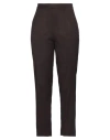 Jijil Woman Pants Dark Brown Size 10 Polyester, Viscose, Elastane