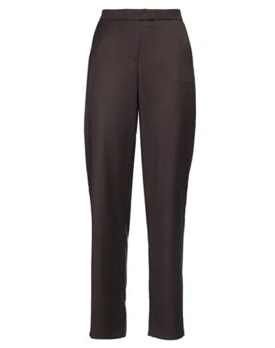 Jijil Woman Pants Dark Brown Size 4 Polyester, Viscose, Elastane