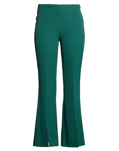 Jijil Woman Pants Dark Green Size 10 Polyester, Elastane