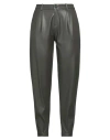 Jijil Woman Pants Dark Green Size 6 Polyester, Polyurethane Coated In Green
