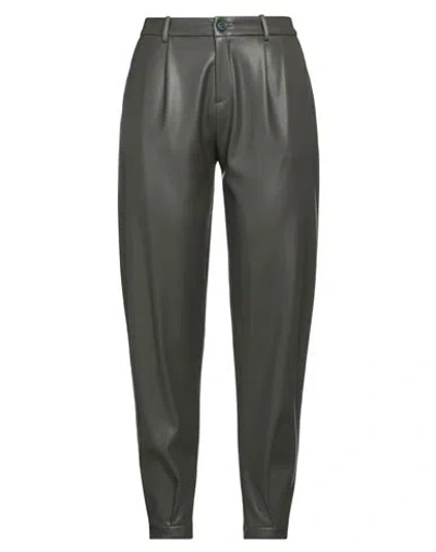 Jijil Woman Pants Dark Green Size 6 Polyester, Polyurethane Coated