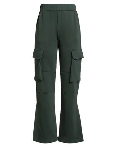Jijil Woman Pants Dark Green Size 8 Cotton, Polyester