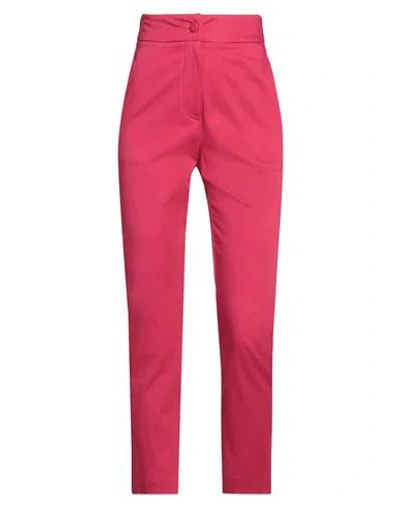 Jijil Woman Pants Fuchsia Size 12 Cotton, Elastane In Pink