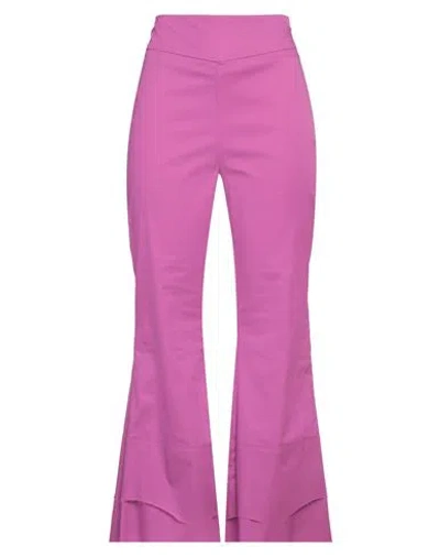 Jijil Woman Pants Fuchsia Size 10 Cotton, Polyamide, Elastane In Pink