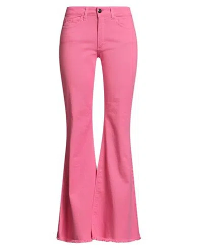 Jijil Woman Pants Fuchsia Size 30 Cotton, Elastane In Pink