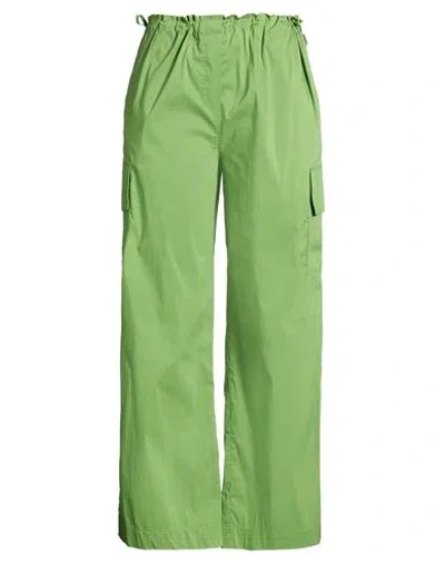 Jijil Woman Pants Green Size 10 Cotton, Polyamide, Elastane