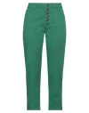 Jijil Woman Pants Green Size 29 Cotton, Elastane