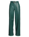 JIJIL JIJIL WOMAN PANTS GREEN SIZE 4 POLYESTER, POLYURETHANE COATED