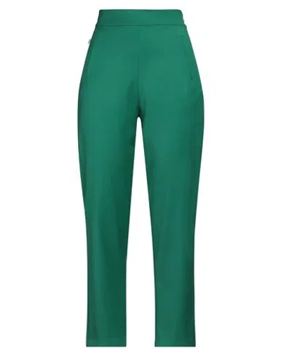 Jijil Woman Pants Green Size 2 Polyester, Viscose, Elastane