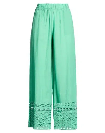 Jijil Woman Pants Green Size 8 Cotton