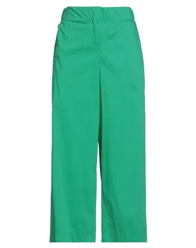 Jijil Woman Pants Green Size 8 Cotton, Polyamide, Elastane