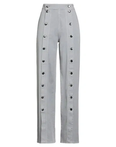 Jijil Woman Pants Grey Size 28 Cotton, Elastane In Gray