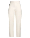 JIJIL JIJIL WOMAN PANTS IVORY SIZE 8 POLYESTER, VISCOSE, ELASTANE