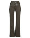 Jijil Woman Pants Military Green Size 26 Cotton, Elastane In Green