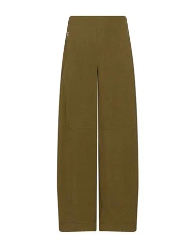 Jijil Woman Pants Military Green Size 4 Polyester, Viscose, Elastane