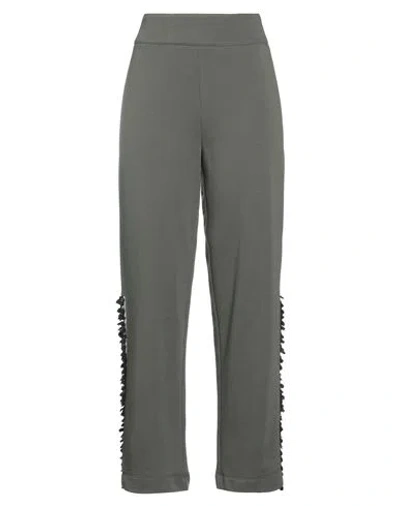 Jijil Woman Pants Military Green Size 8 Cotton, Polyester