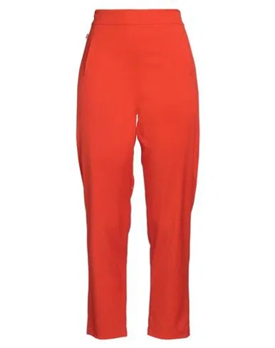 Jijil Woman Pants Orange Size 12 Polyester, Viscose, Elastane