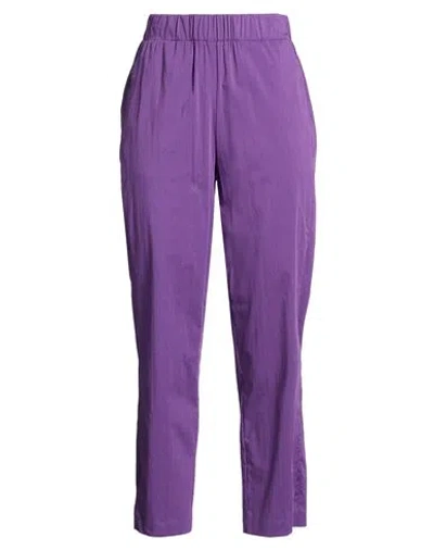 Jijil Woman Pants Purple Size 6 Cotton, Polyamide, Elastane