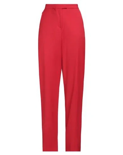 Jijil Woman Pants Red Size 4 Polyester, Viscose, Elastane