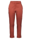 Jijil Woman Pants Rust Size 2 Cotton, Elastane In Red