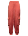 Jijil Woman Pants Rust Size 6 Viscose In Red
