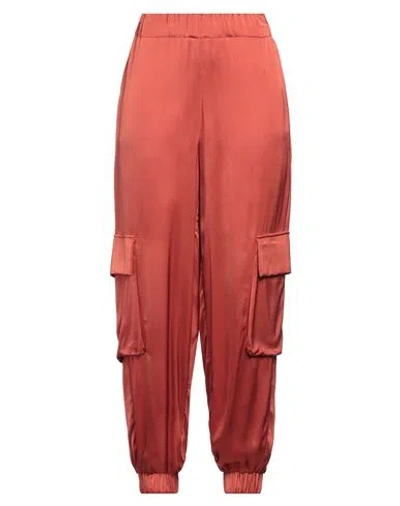 Jijil Woman Pants Rust Size 6 Viscose In Red