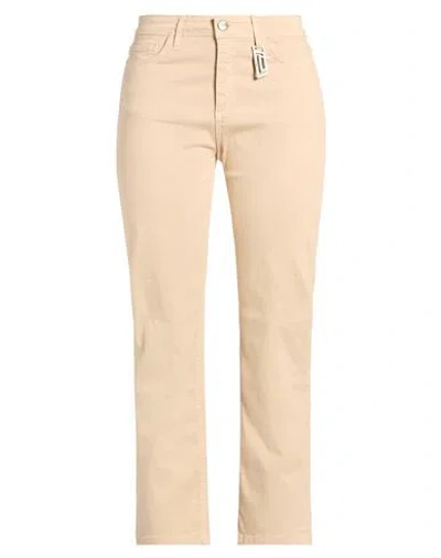 Jijil Woman Pants Sand Size 31 Cotton, Elastane In Neutral