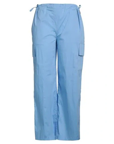 Jijil Woman Pants Sky Blue Size 10 Cotton, Polyamide, Elastane