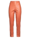 Jijil Woman Pants Rust Size 6 Polyester, Polyurethane Coated In Brown