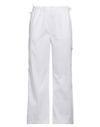 Jijil Woman Pants White Size 12 Cotton, Polyamide, Elastane