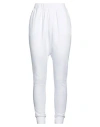 Jijil Woman Pants White Size 4 Cotton, Polyester In White