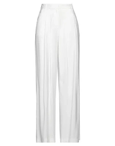 Jijil Woman Pants White Size 4 Viscose, Polyester
