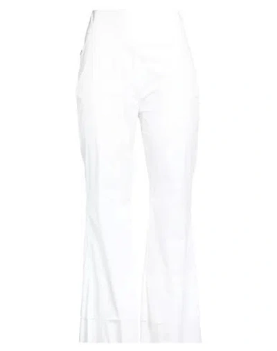 Jijil Woman Pants White Size 6 Cotton, Polyamide, Elastane