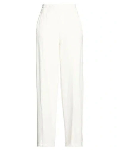 Jijil Woman Pants White Size 8 Cotton, Polyester