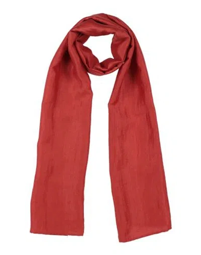 Jijil Woman Scarf Rust Size - Linen, Polyamide In Red