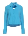 Jijil Woman Shirt Azure Size 8 Viscose, Polyester In Blue