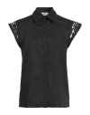 Jijil Woman Shirt Black Size 2 Cotton, Elastane