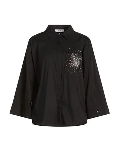 Jijil Woman Shirt Black Size 12 Cotton, Polyamide, Elastane