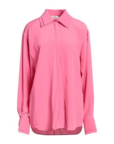 Jijil Woman Shirt Fuchsia Size 8 Acetate, Silk In Pink