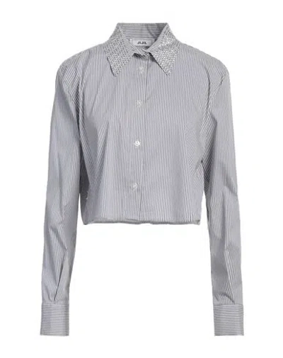 Jijil Woman Shirt Grey Size 6 Cotton, Polyamide, Elastane