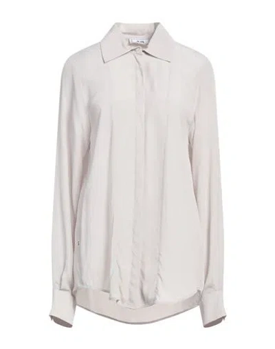 Jijil Woman Shirt Light Grey Size 8 Acetate, Silk