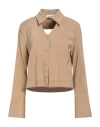 Jijil Woman Shirt Sand Size 4 Viscose, Polyester In Neutral