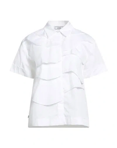 Jijil Woman Shirt White Size 4 Cotton, Polyamide, Elastane