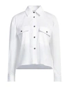 Jijil Woman Shirt White Size 4 Cotton, Polyamide, Elastane In White