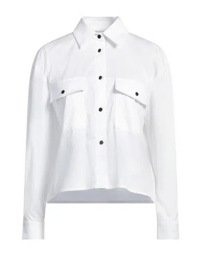 Jijil Woman Shirt White Size 4 Cotton, Polyamide, Elastane