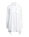 Jijil Woman Shirt White Size 6 Cotton, Polyamide, Elastane In White
