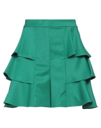 Jijil Woman Shorts & Bermuda Shorts Green Size 4 Polyester, Viscose, Elastane