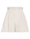 Jijil Woman Shorts & Bermuda Shorts Ivory Size 8 Polyester, Polyamide In White