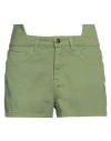 Jijil Woman Shorts & Bermuda Shorts Military Green Size 27 Cotton
